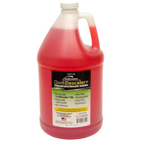 Qwikproducts QwikDescaler Concentrated Descaler Solution, Bottle, 1 gal QT7710